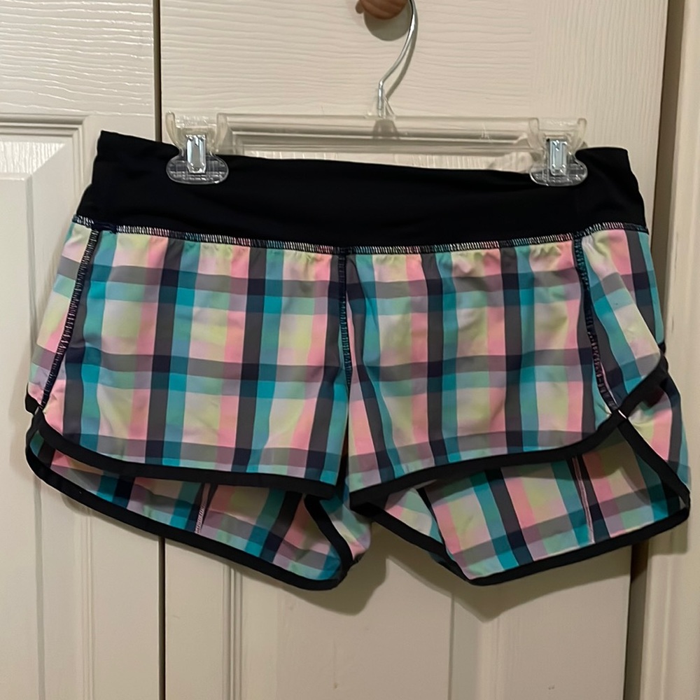 Pastel Plaid Lululemon Shorts